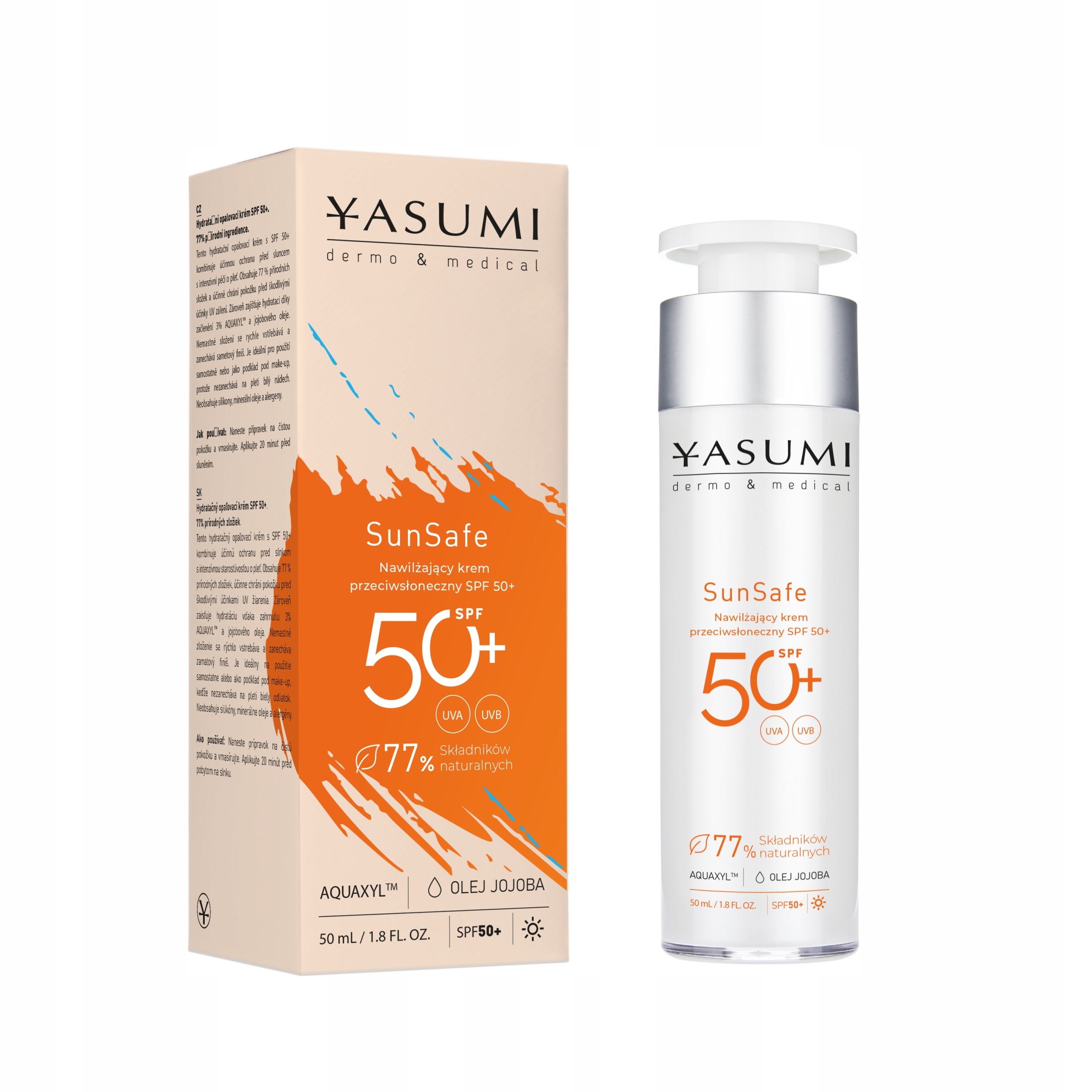 Nawilżający krem przeciwsłoneczny Spf 50+ SunSafe