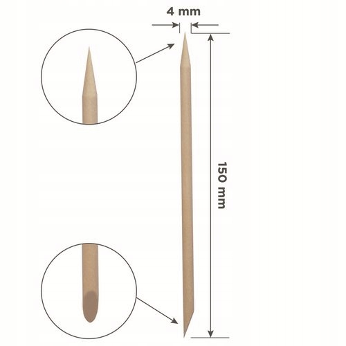 STALEKS PRO PATYCZKI DREWNIANE DO MANICURE PEDICURE 150mm DOS-10/10 10SZT Wyrób medyczny nie