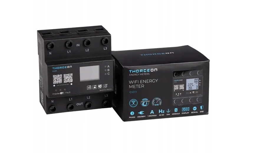 Thorgeon 3-fázový elektroměr 80/100 A Din 01011