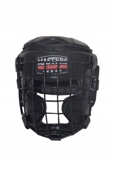 Kask bokserski z maską Masters z maską kratką Karate Xs/s Skóra naturalna