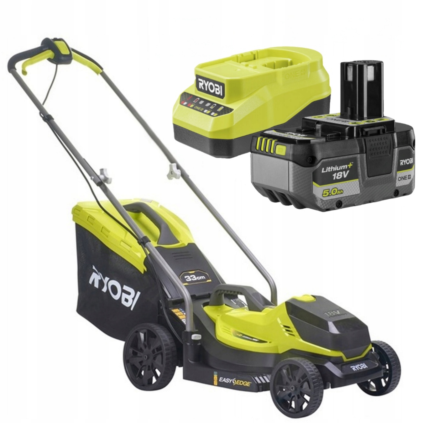 Ryobi Kosiarka Akumulatorowa 33cm Elektryczna OLM1833B Regulacja Ład 5Ah