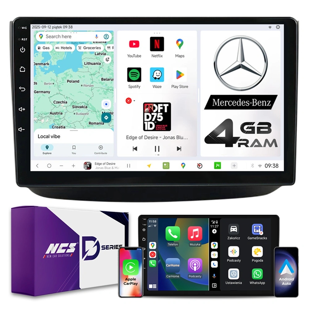 Rádio Navigácia Ncs D10 Mercedes-Benz Vito 2010-2015 Android 4GB Lte 10″