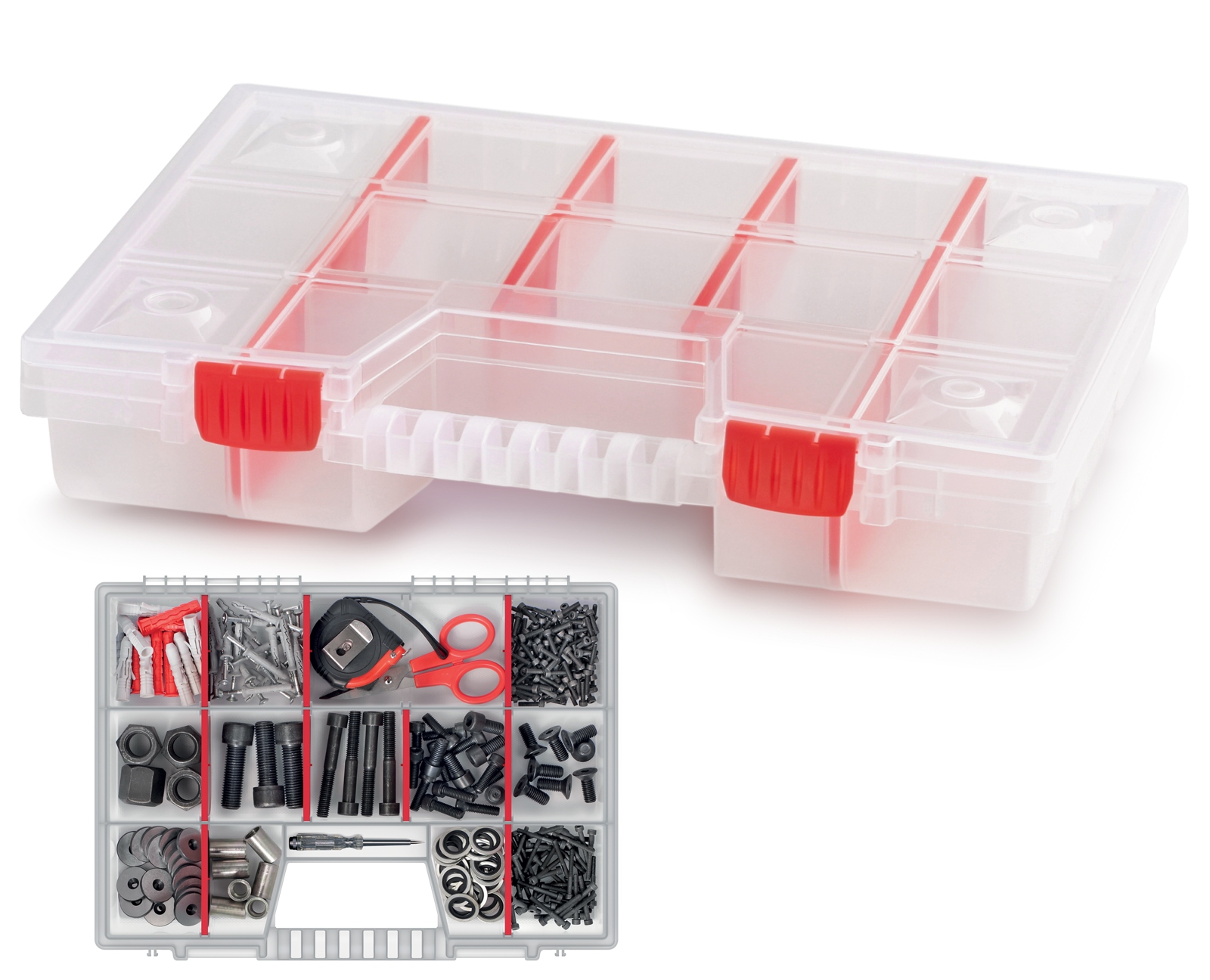 

Organizer zamknięty Narzędziowy kufer 390x290x65mm