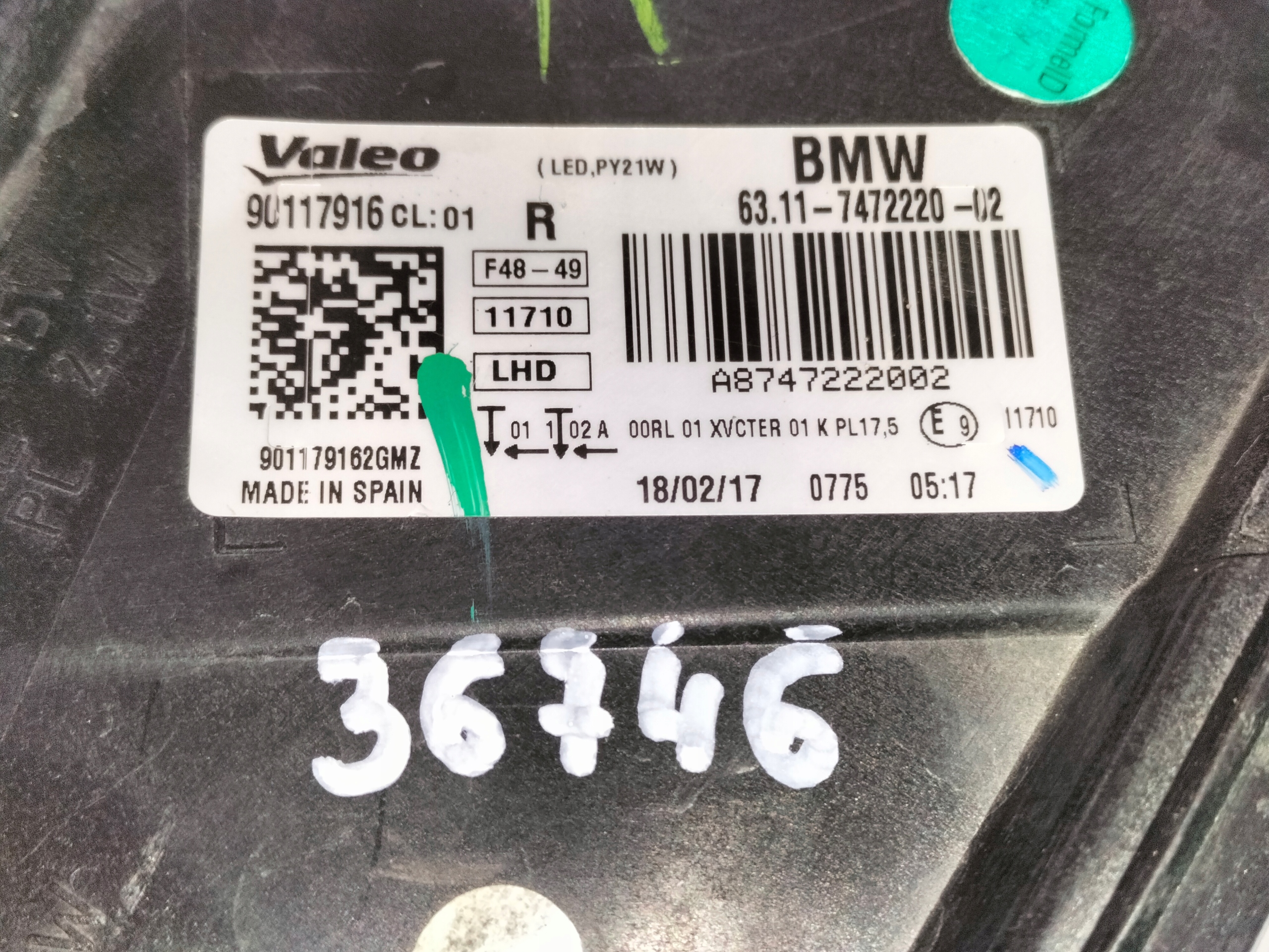 light front reflektor front right BMW X1 F48 15-19 FULL LED