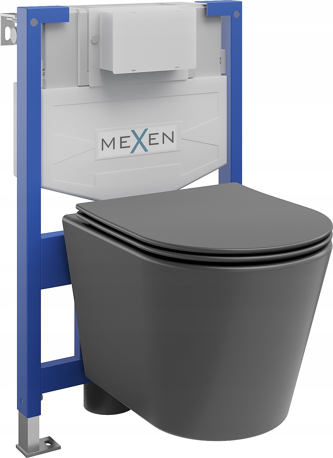 Mexen Rico Zestaw Podtynkowy Wc Fenix Xs-f Z Miską Wc 48X36 CM Szary Matowy