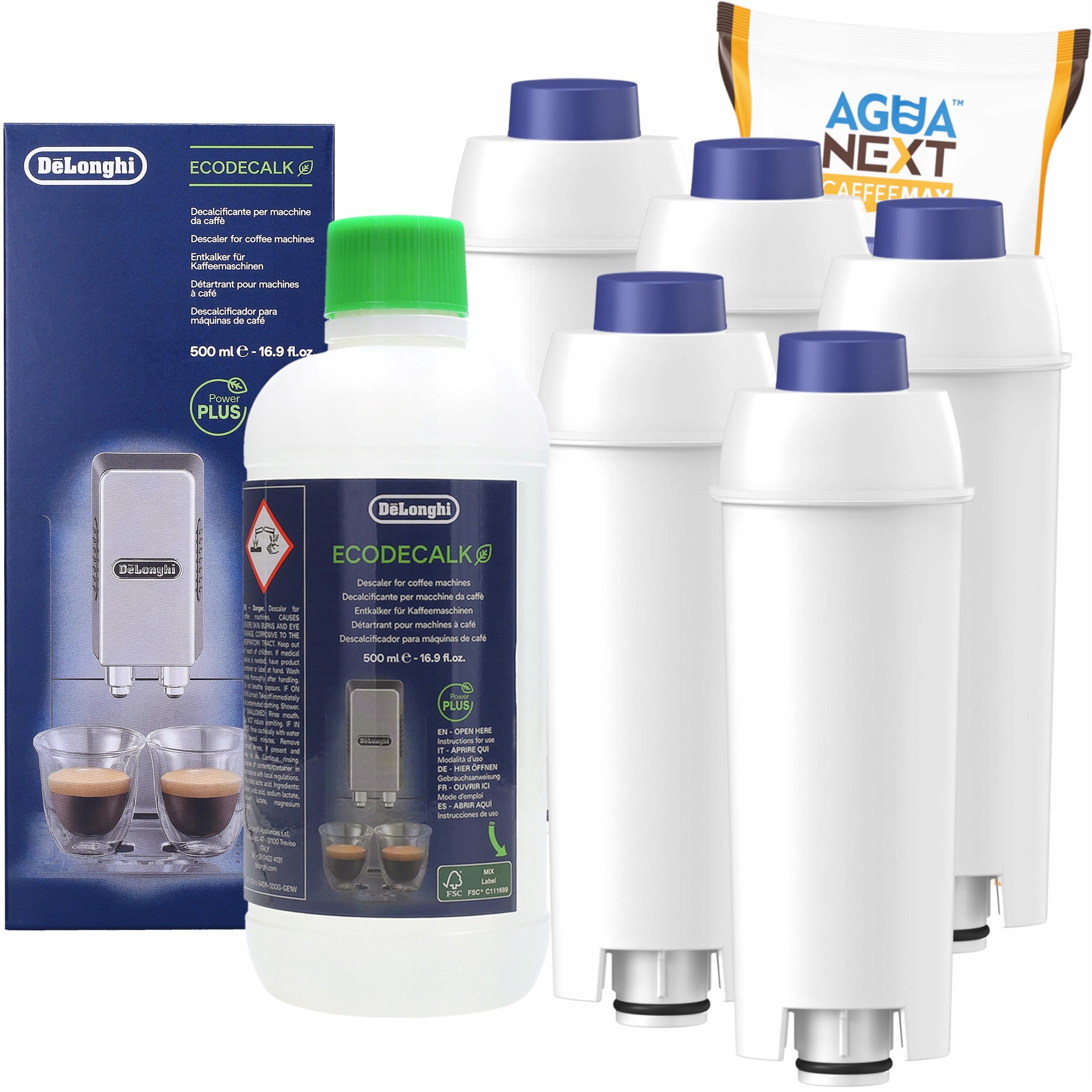5x Aqua Next filtr do ekspresu Delonghi odkamieniacz Delonghi
