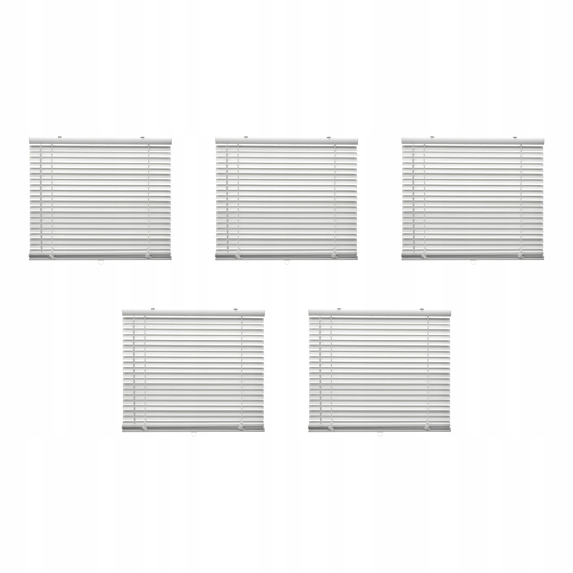 5 szt. Żaluzje aluminiowe białe 80x155 cm regulacja światła