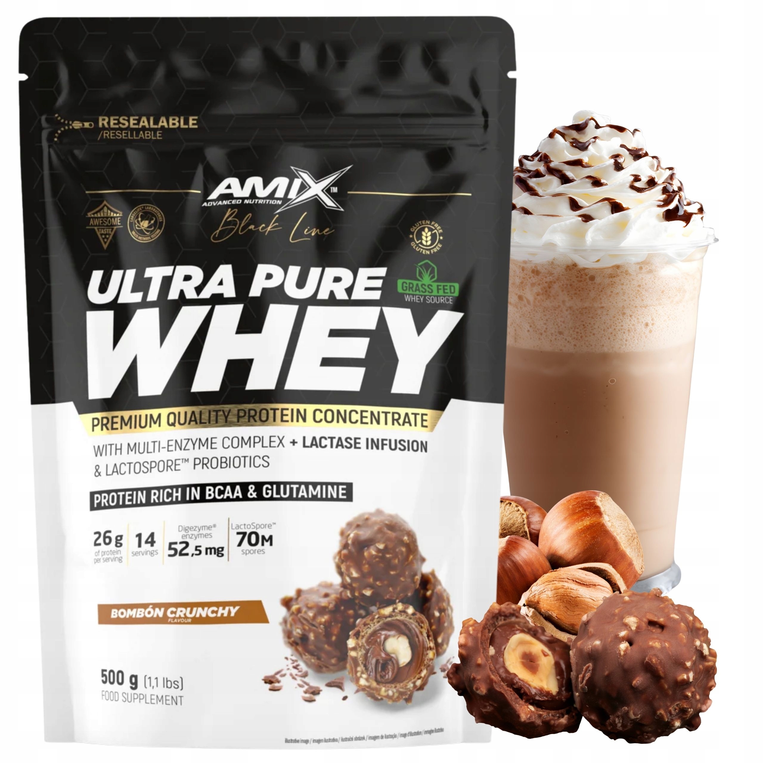Syrovátkový Koncentrát Wpc Pure Whey Digezyme 500 g Čokoláda-Ořech
