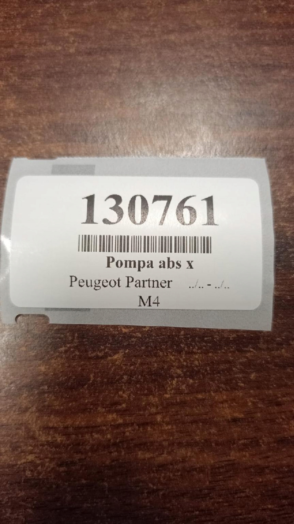 PEUGEOT PARTNER Pompa ABS 0265216720