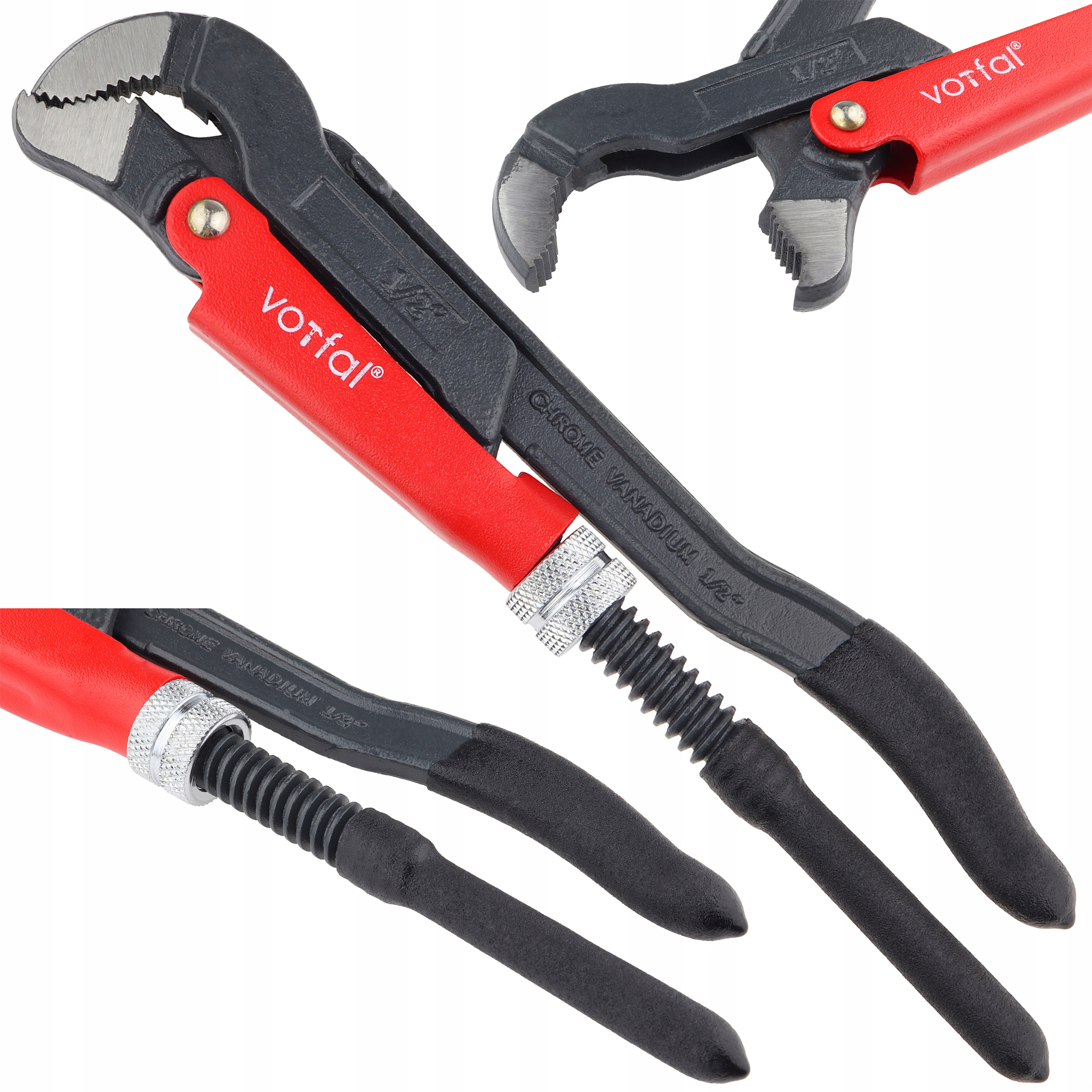 CĘGI DO RUR 1/2" KLUCZ NASTAWNY SZCZYPCE