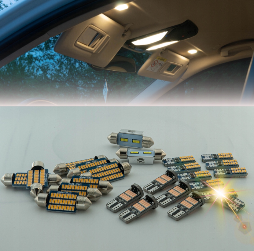 Mercedes W211 Avantgrade – sada Led osvětlení interiéru – Teplá Barva!