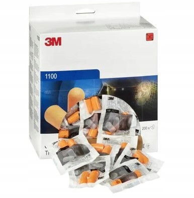 

3M 1100 stopery przeciwhałasowe zatyczki 100 par