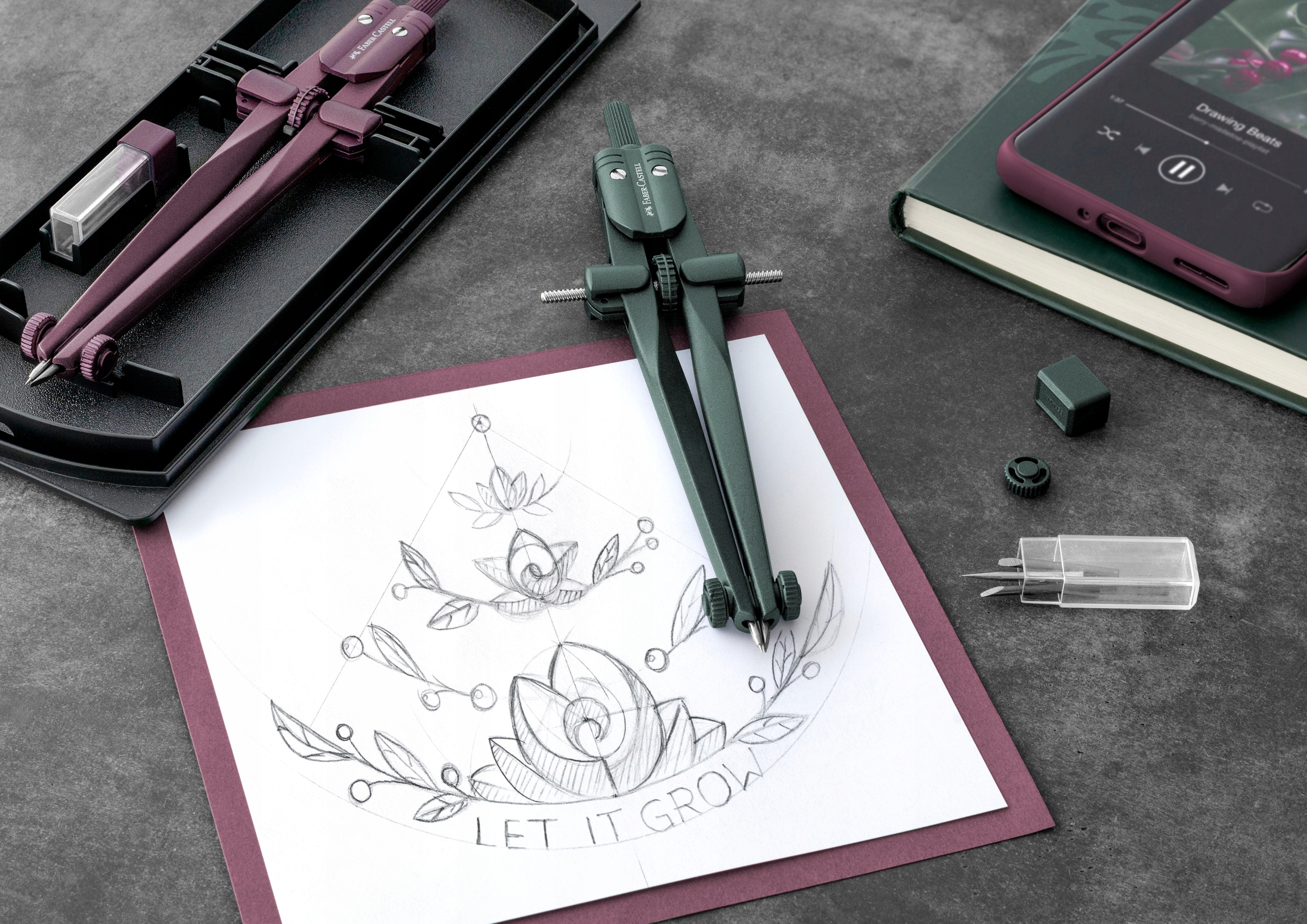 FABER-CASTELL циркуль в футляре Стилусы Stream 2023