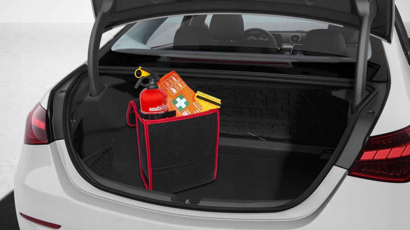 TORBA ORGANIZER KUFER DO BAGAŻNIKA BLACK RED DUŻA Stan opakowania brak opakowania