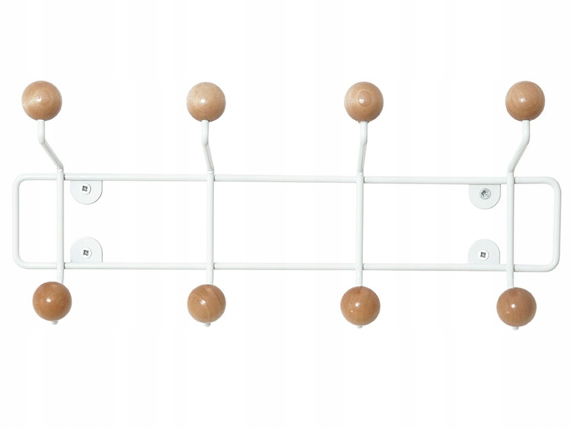 Nástěnný Věšák Na Oblečení Do Předsíně Na Bundy Kabáty Bílý 34 cm