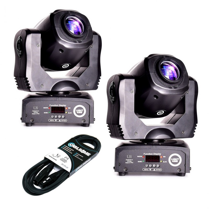 ZESTAW 2x GŁOWICA RUCHOMA GŁOWA LED REFLEKTOR LIGHT4ME MINI SPOT 60 MKIII