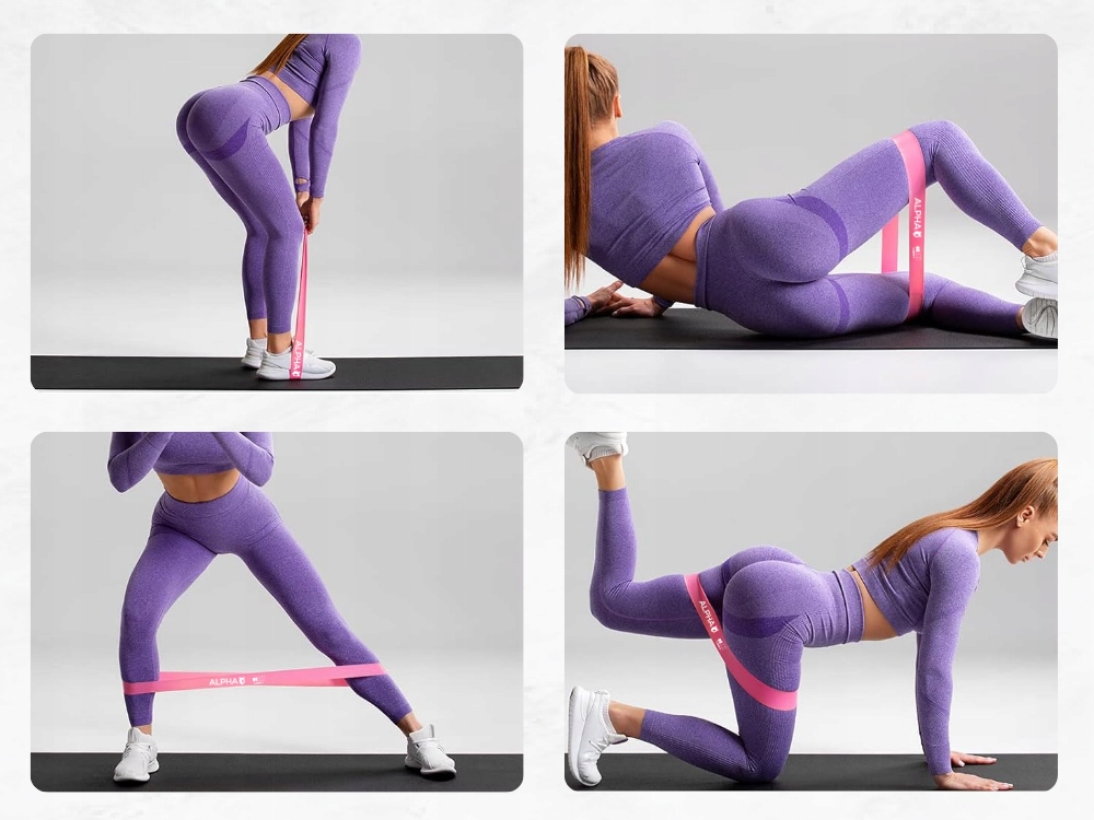 ZESTAW 5 GUM DO ĆWICZEŃ MINI BAND FITNESS GUMY OPOROWE TRENINGOWE ALPHA Kod producenta PB-02