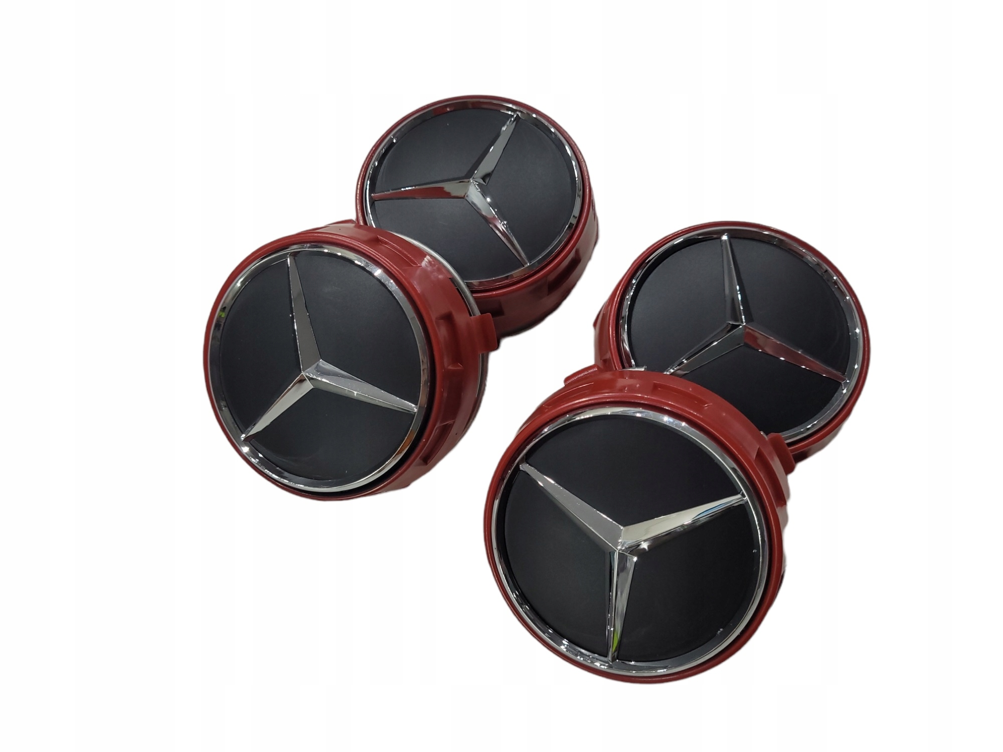 

Dekielki do Mercedesa Amg Red 75 mm Komplet 4 szt