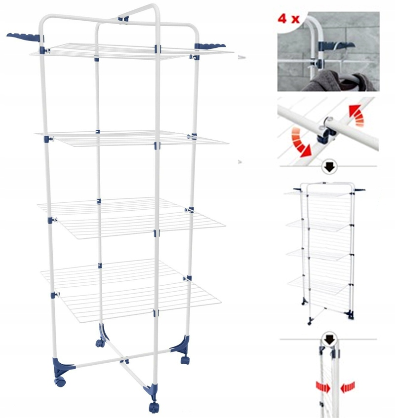 Suszarka na pranie do prania pionowa składana Athletic 3 poziomowa CasaFlex