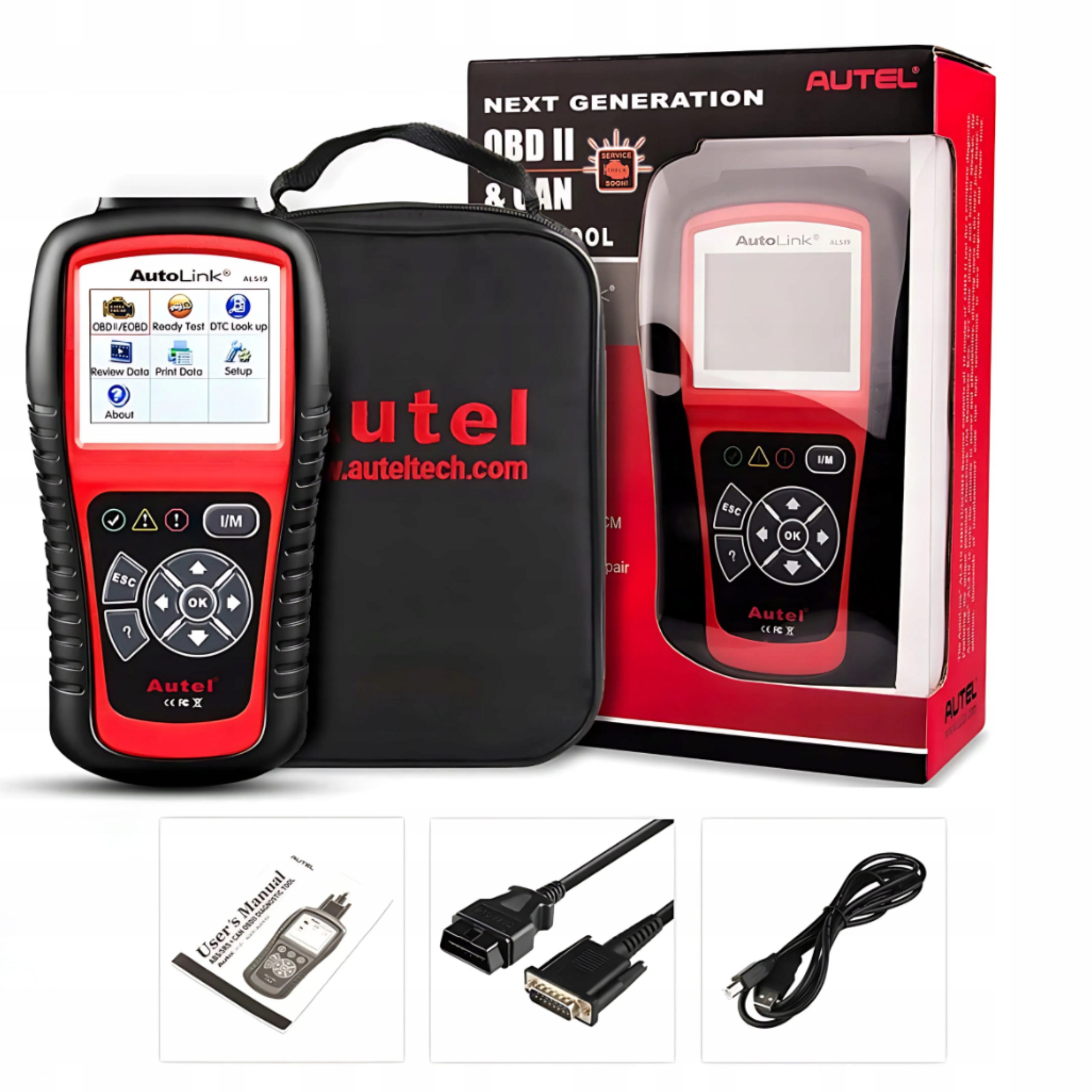 Tester Diagnostického rozhraní Obd2 Polský Skener Autel AL519 Full 2025 Pl