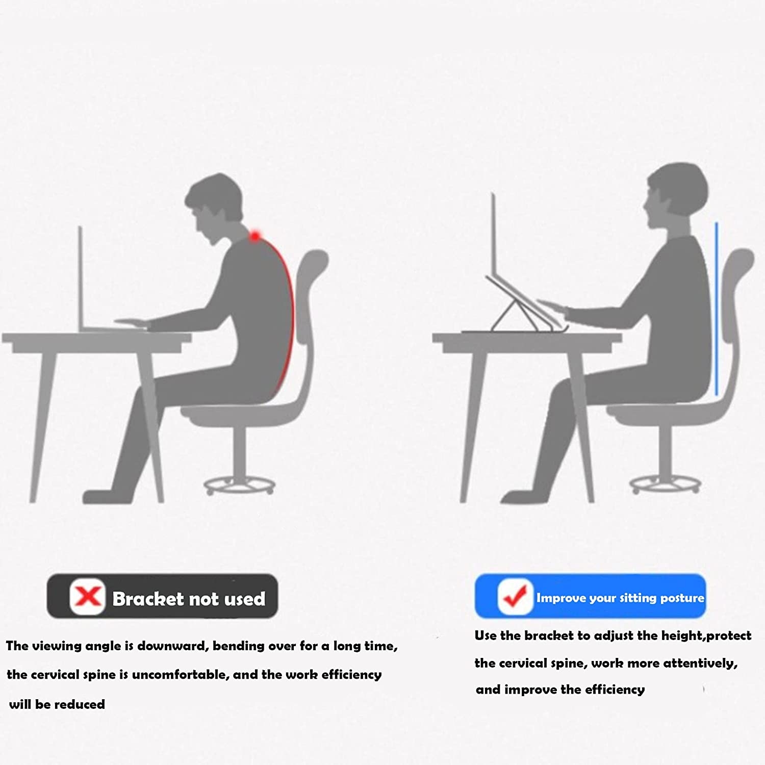 Laptop asztal állvány állítható 10-15,6'' Márka Muvu