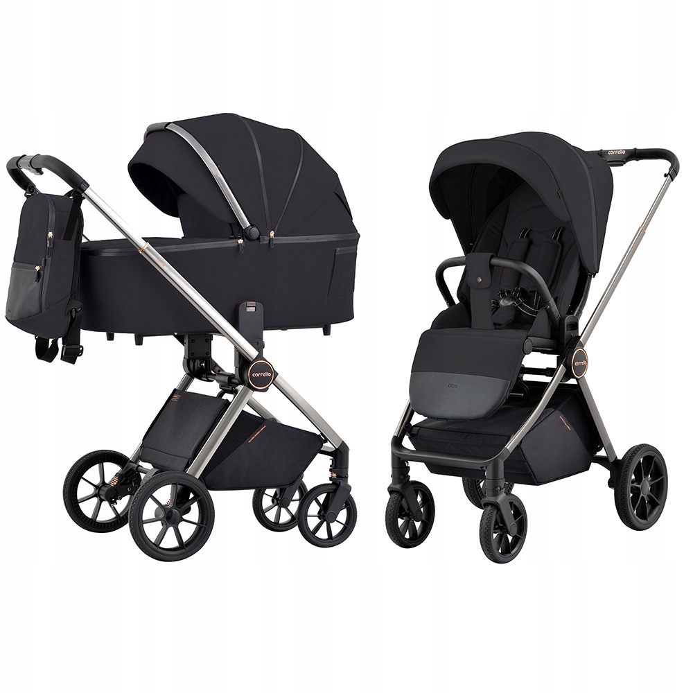 Wózek 2w1 CARRELLO Ultra | CRL-6525 | Night Black Zestaw 2w1