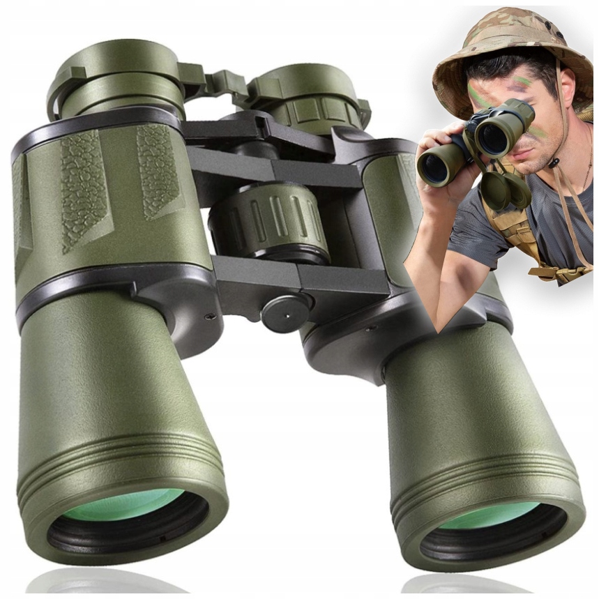 Lornetka Myśliwska Taktyczna Wojskowa Solidna Survivalowa Optyka Fmc 20X50