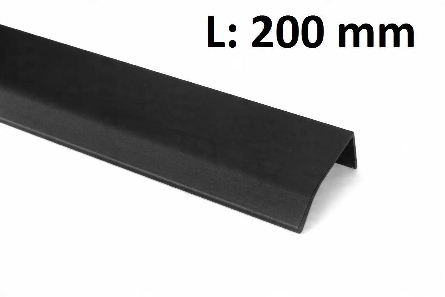 

Uchwyt krawędziowy zaokrąglony czarny mat L-200