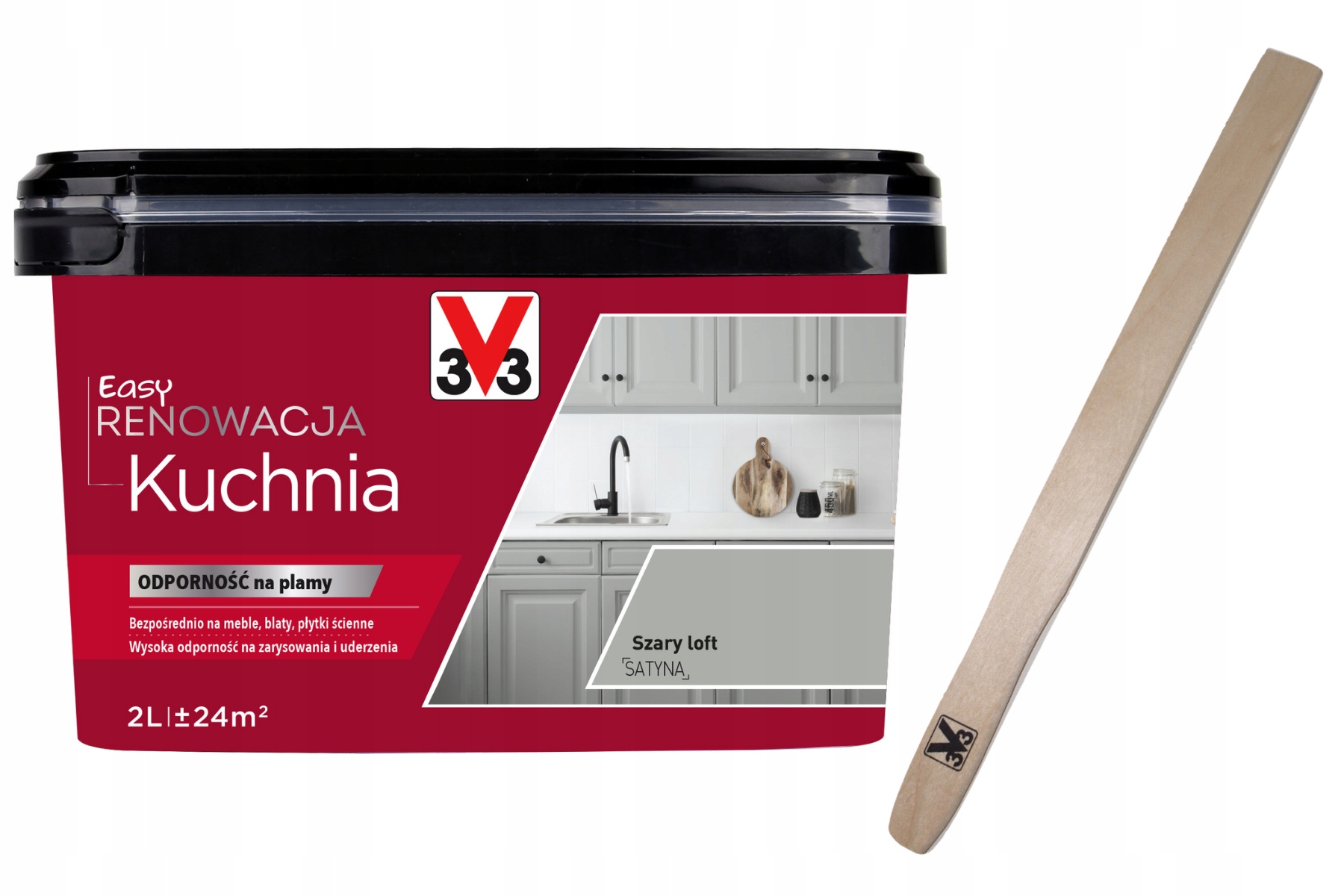

V33 Easy Renowacja Kuchnia Szary Loft Satyna 2L