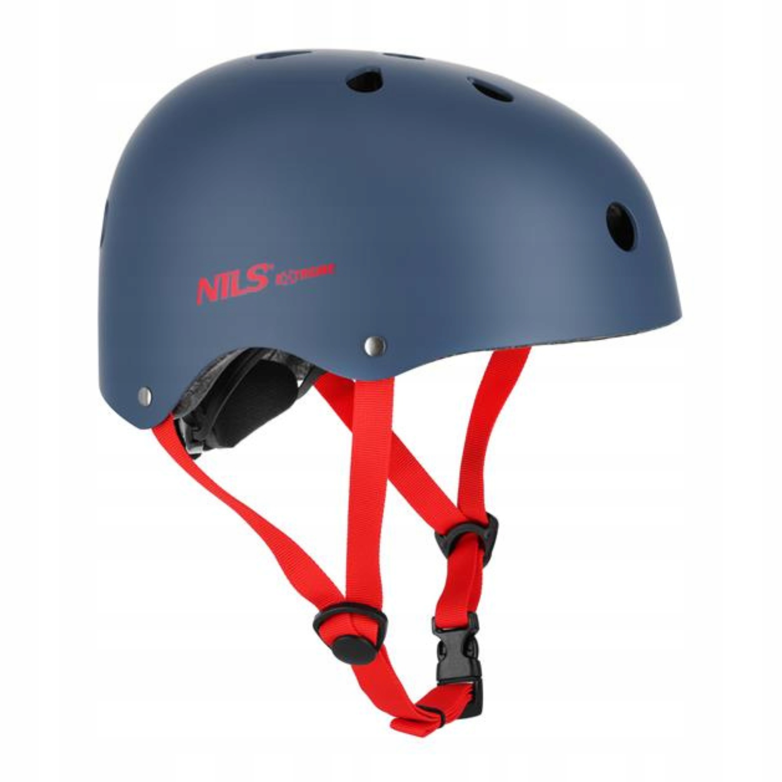 Kask dziecięcy rozm. L(58-61CM) regulowany szaro-czerwony Nils MTW001
