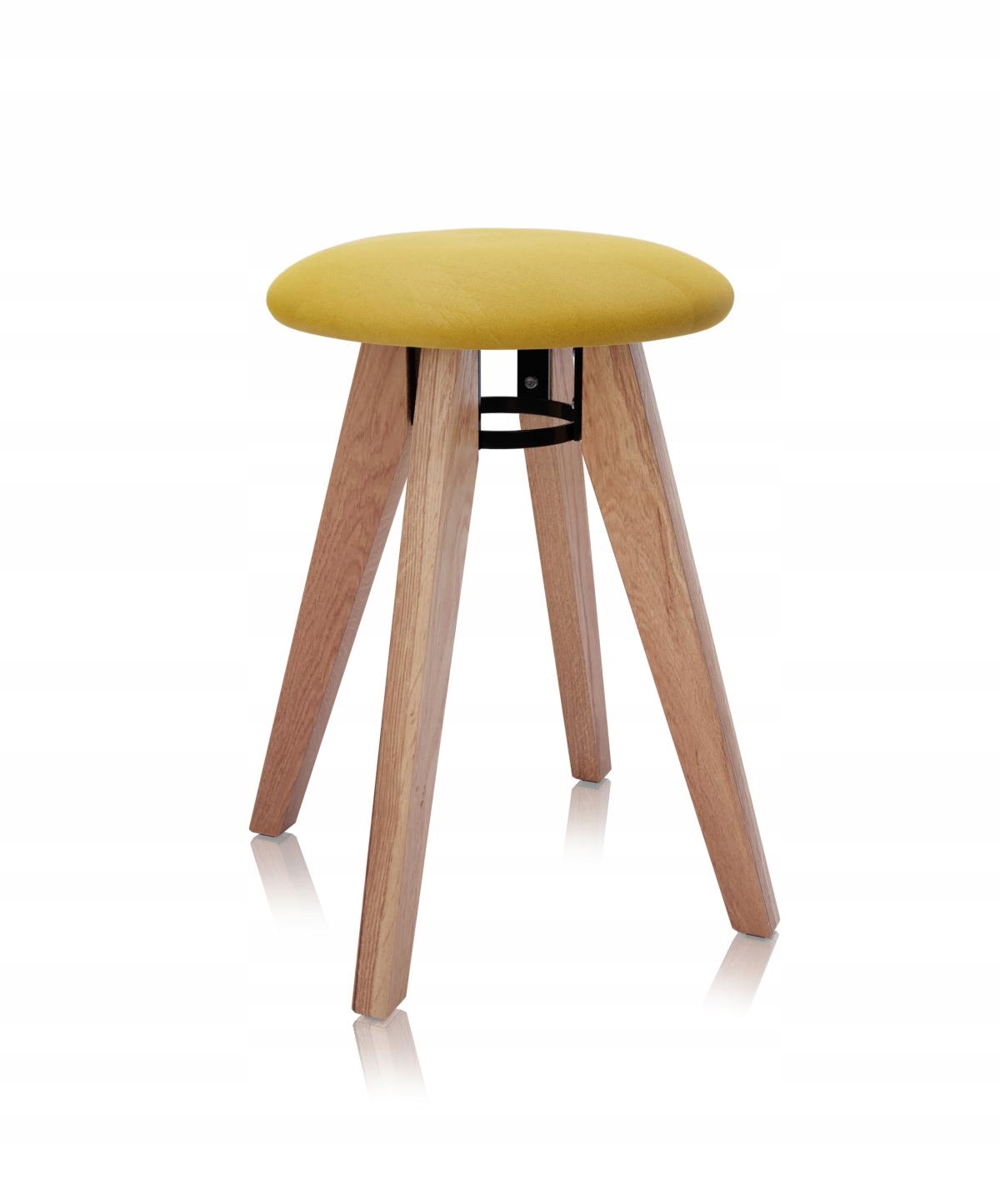 Taboret FLIP stołek kuchenny dębowy tapicerowany