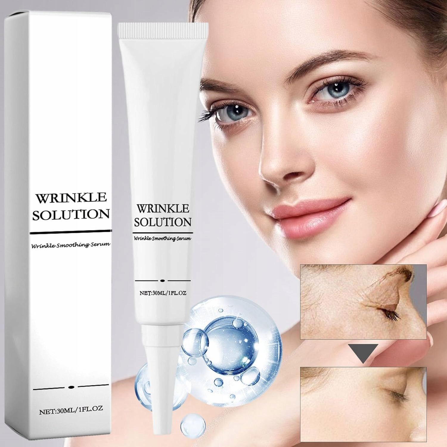 PRZECIWZMARSZCZKOWE SERUM WYGŁADZAJĄCE, NAWILŻAJĄCE I ODŻYWCZE-30ML Marka bez marki