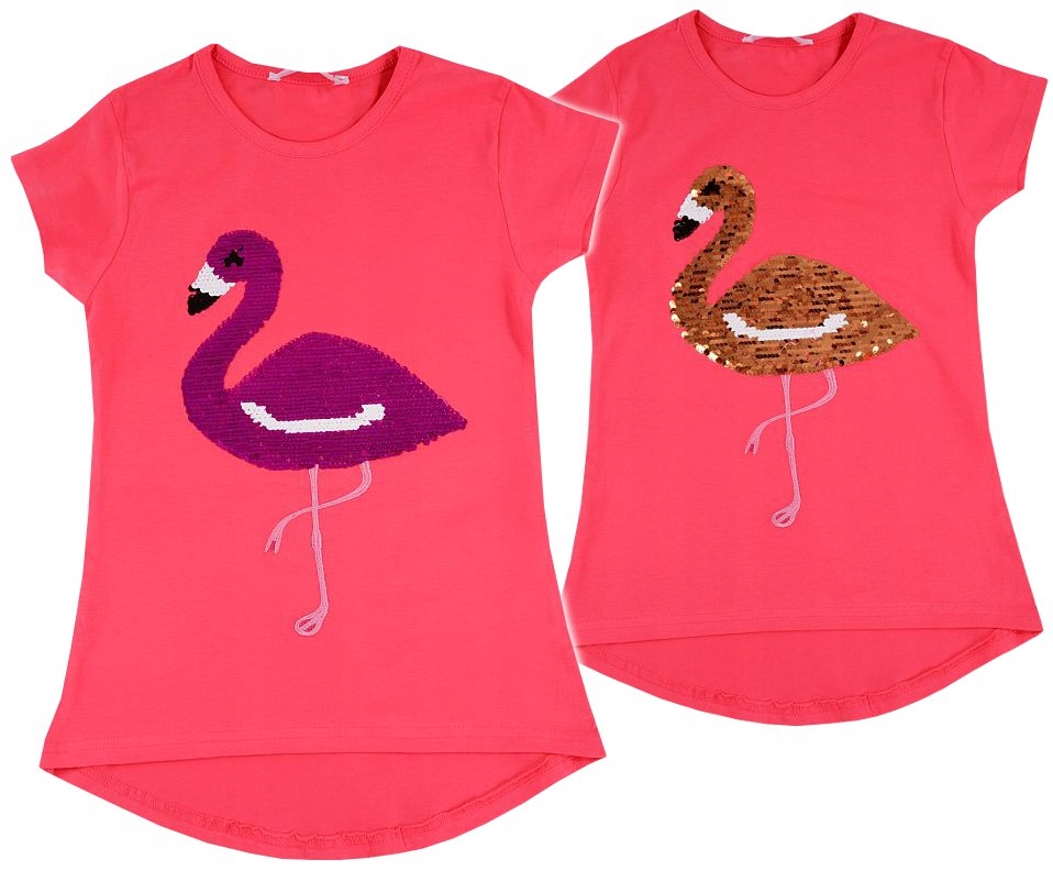 

Flaming T-shirt Magiczne Cekiny c.róż 140 J121E