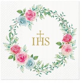 

Serwetki papierowe Komunia Święta Ihs 33x33 CM