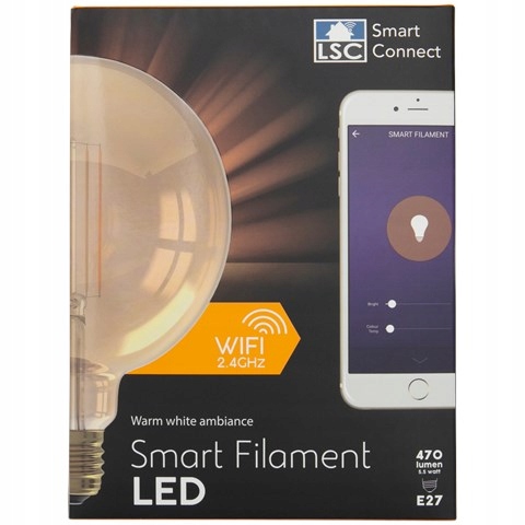 Smart filamentová žárovka 470lm 5,5W E27 Bi