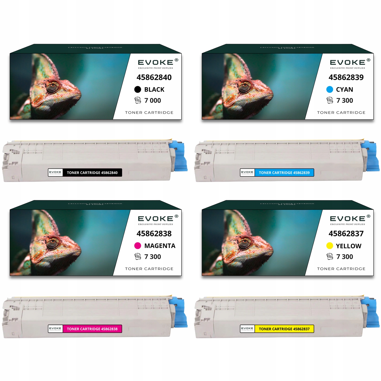 4x toner do drukarki Oki C853 MC853 MC853dn MC873 MC873dn Zestaw Cmyk