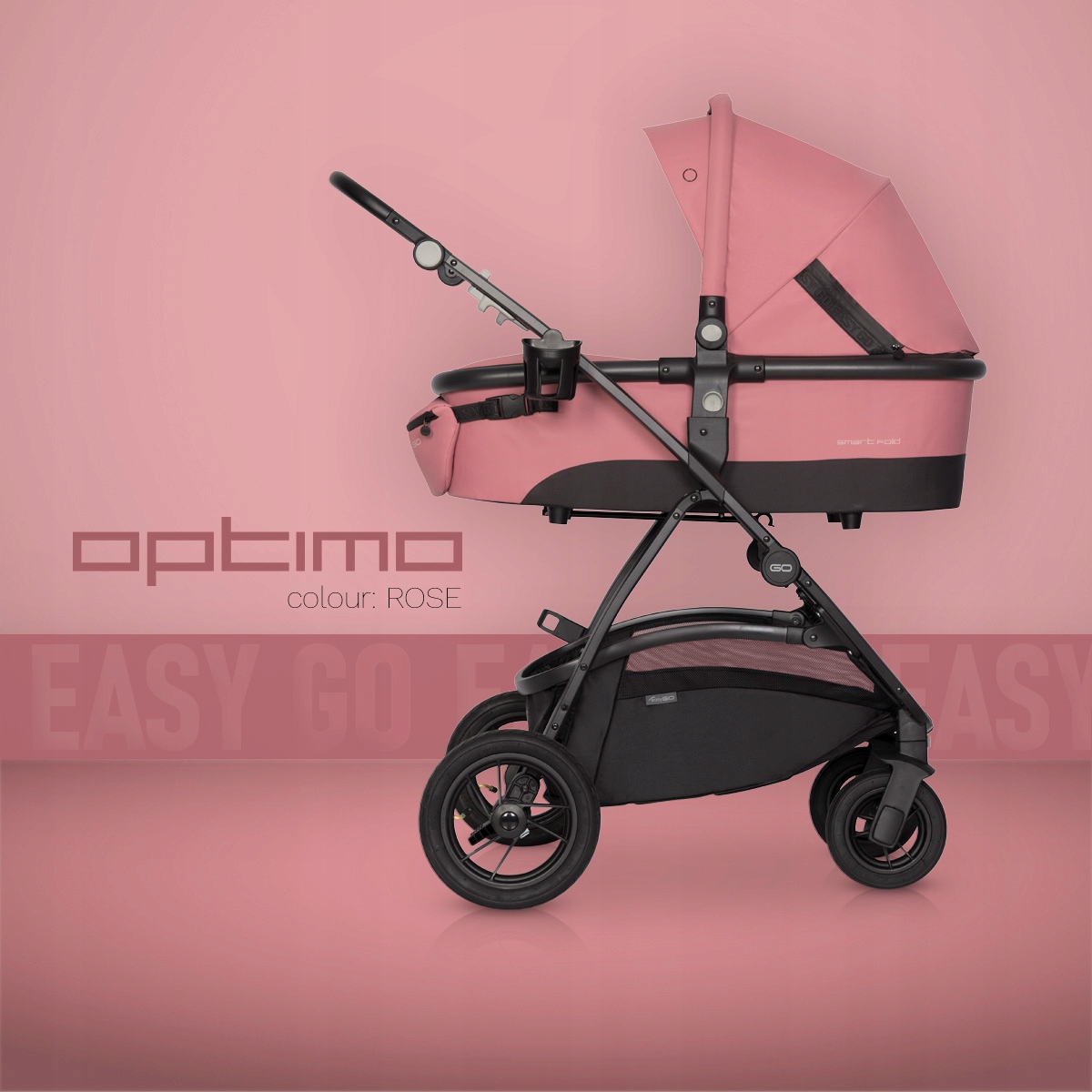 Wózek 2w1 wielofunkcyjny Optimo EASYGO 22KG ZESTAW Szerokość produktu po złożeniu 60 cm