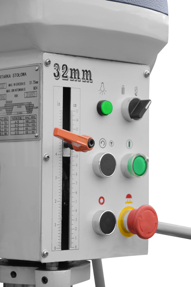 KOLUMNOWA WIERTARKA STOŁOWA 32mm CORMAK WS32GP + IMADŁO MASZYNOWE OBROTOWE Zasilanie 400 V