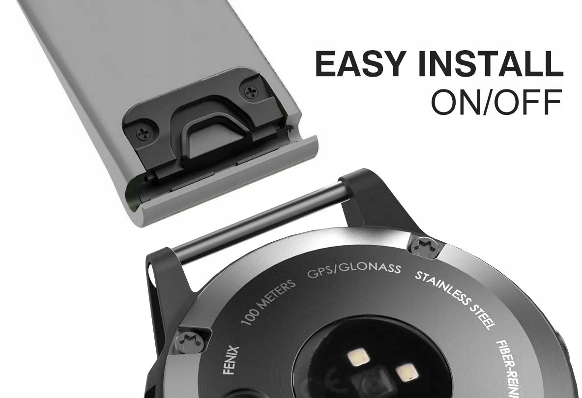 SZARY Pasek Garmin FENIX 6X PRO QuickFit 26mm Model Fenix 6X PRO