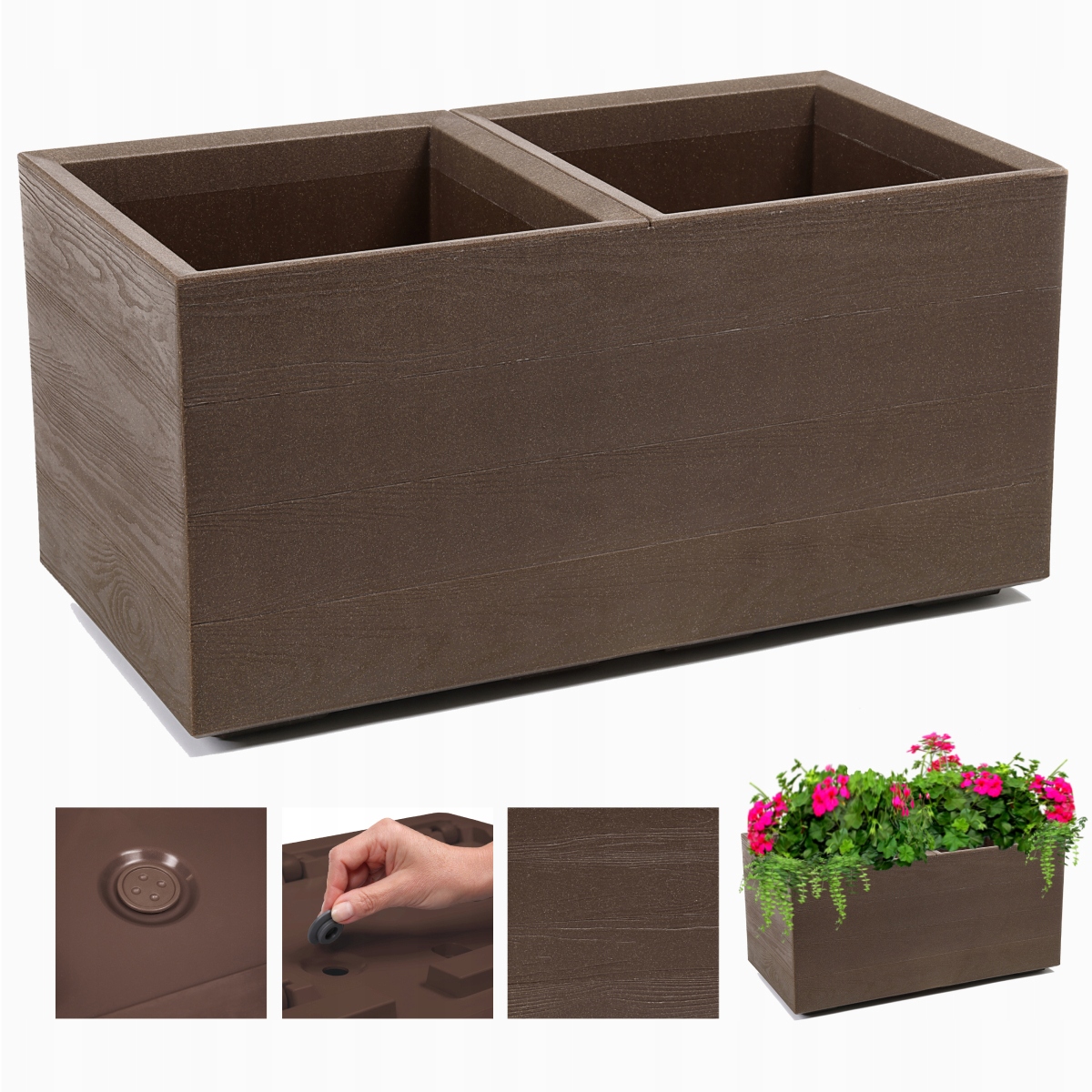 Skrzynia na kółkach Karo Eco Coffee 80x40 Espresso