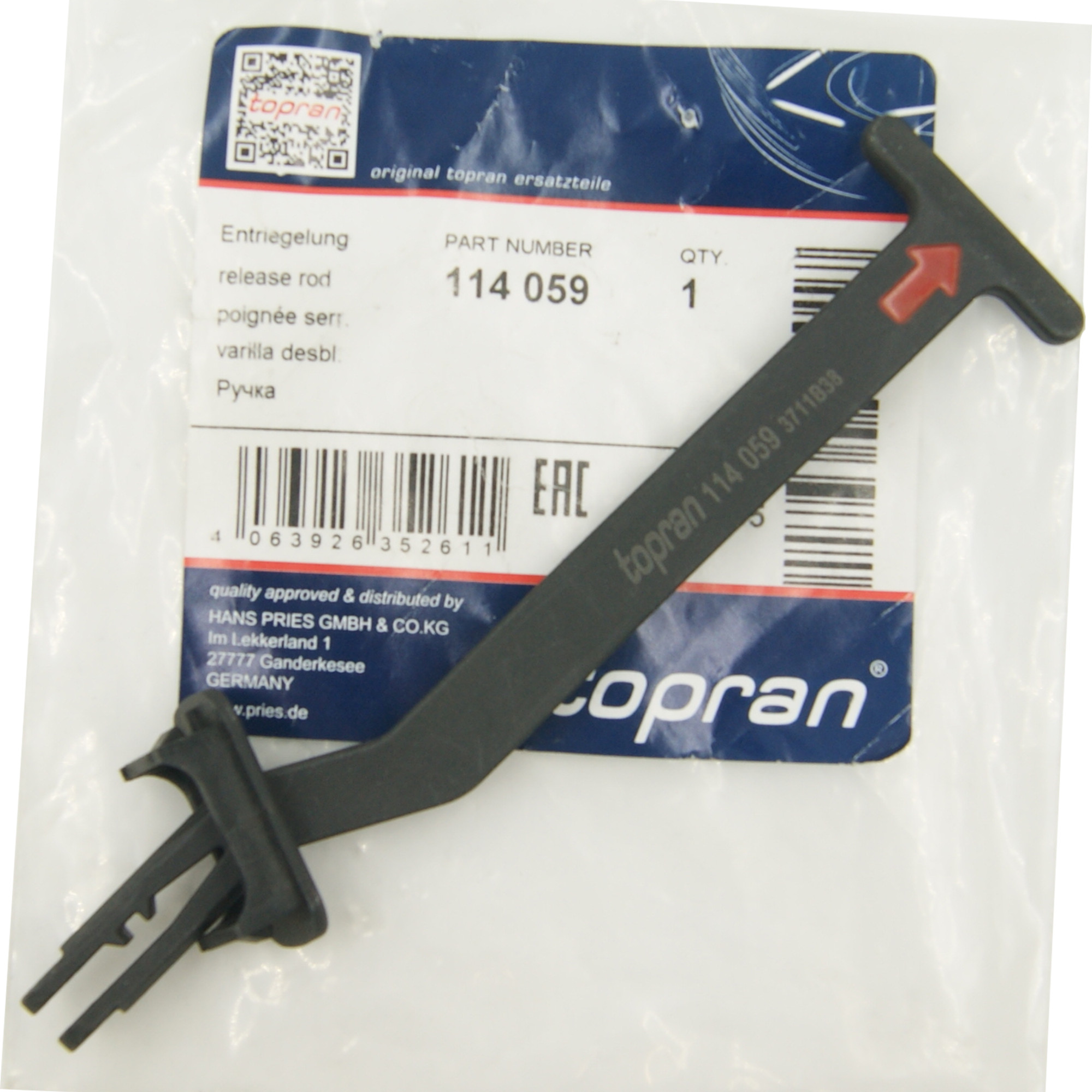 TOPRAN UCHWYT OTWIERANIA MASKI DO VW PASSAT B5 FL 3B0823593D