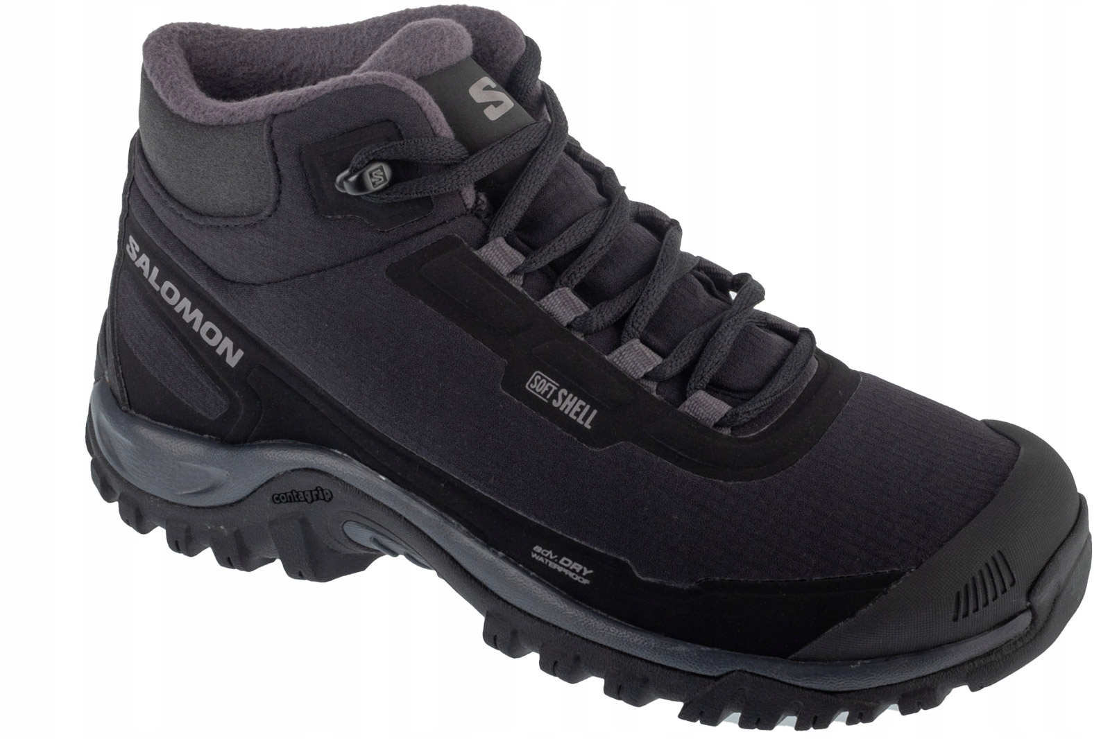 Salomon Shelter Wp W [38 2/3] Dámské trekové boty z černé tkaniny