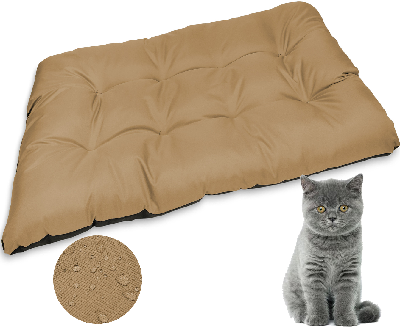 Levně Pelíšek Pro Psa Kočku Poduška 120x80 cm Béžová