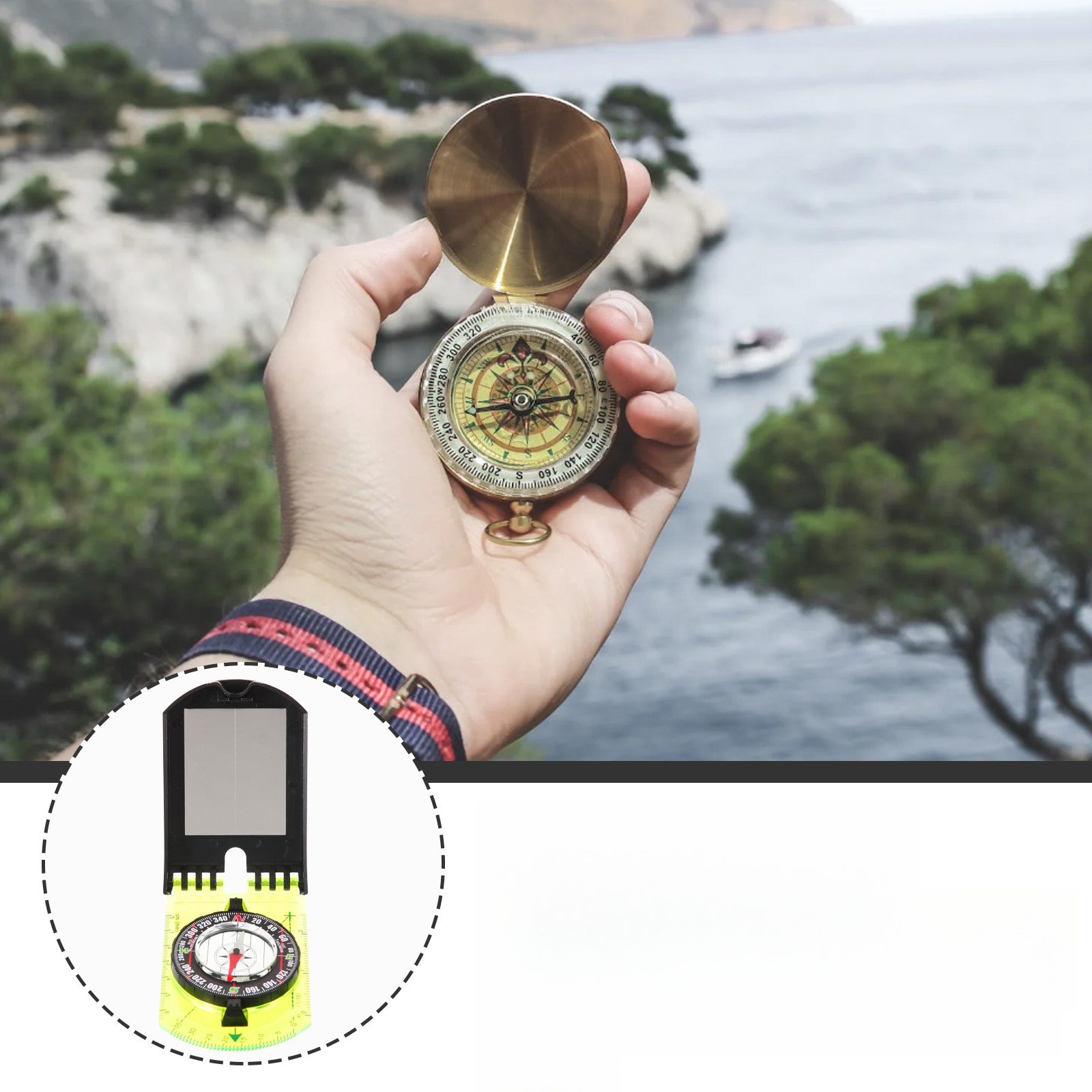 KOMPAS ZEWNĘTRZNY PRZEZROCZYSTA SKALA NA orientację Rodzaj inny