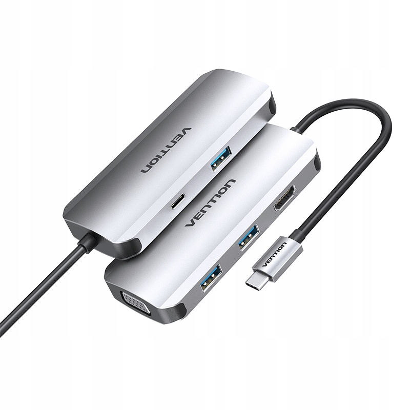 

Vention Usb Type-C do 3x Usb 3.0 Hdmi Vga Pd 100W