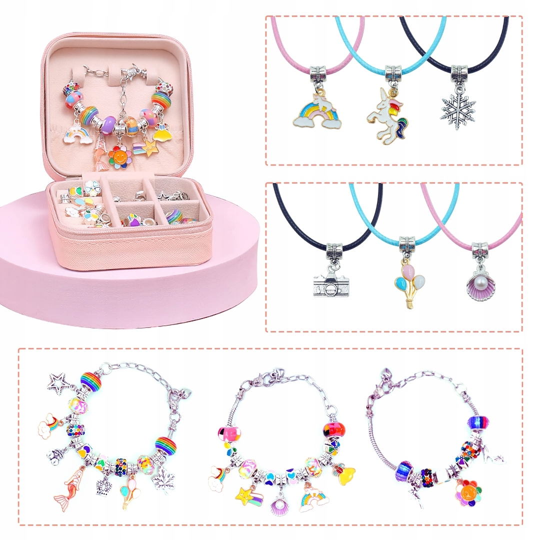 ZESTAW DO ROBIENIA BRANSOLETEK NASZYJNIKÓW PREZENT ZAWIESZKI KORALIKI Marka Inna marka