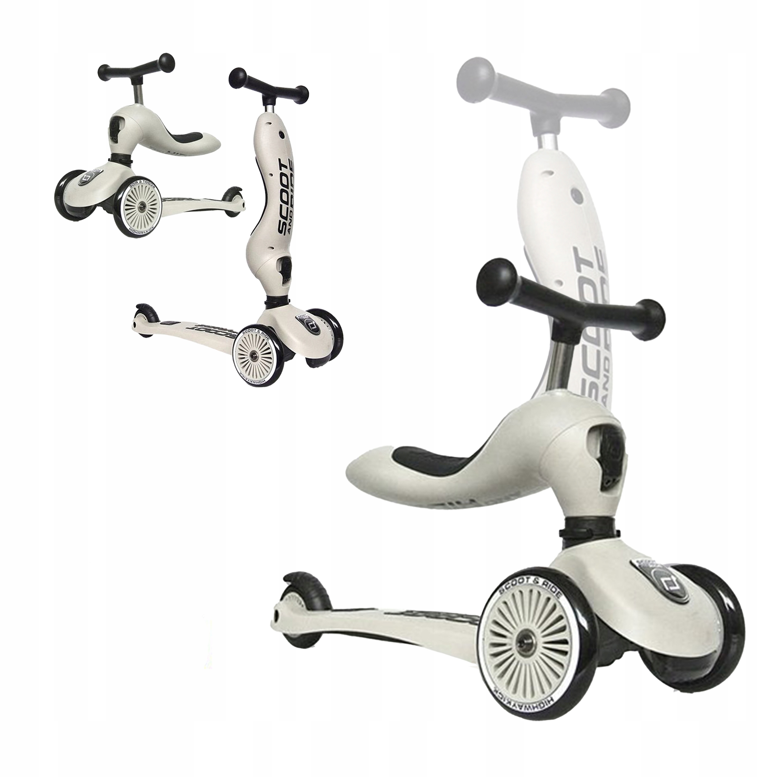 JEZDZIK HULAJNOGA 2W1 SCOOTANDRIDE Ash 1-5