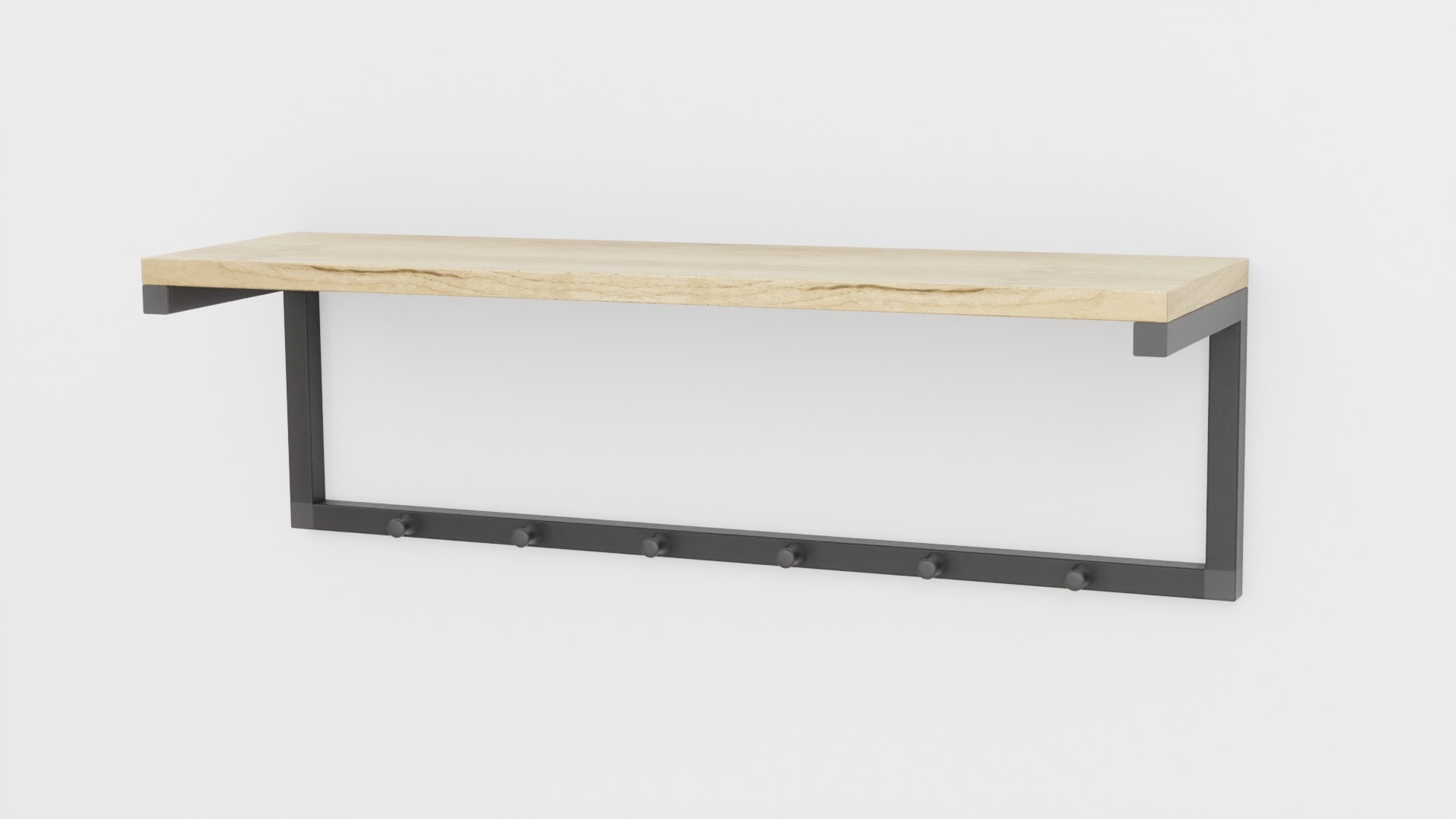 Nástěnný Věšák S Policí Open KL04-6 Alu Loft 70 CM