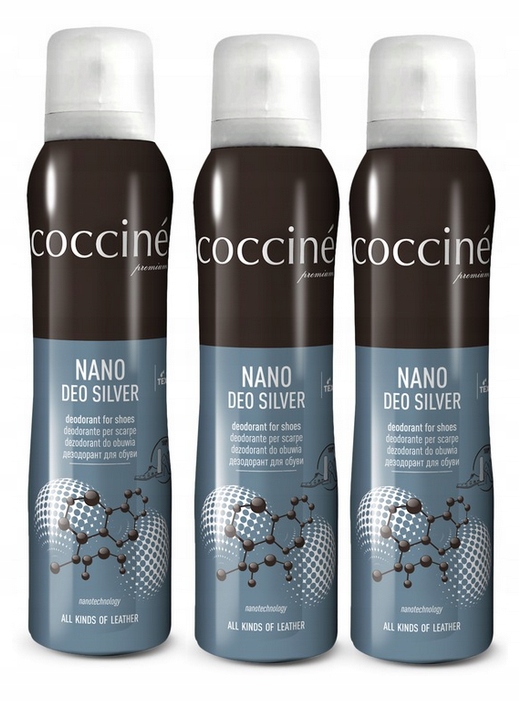 3x COCCINE NANO DEZODORANT ODŚWIEŻACZ BUTÓW 150 ml