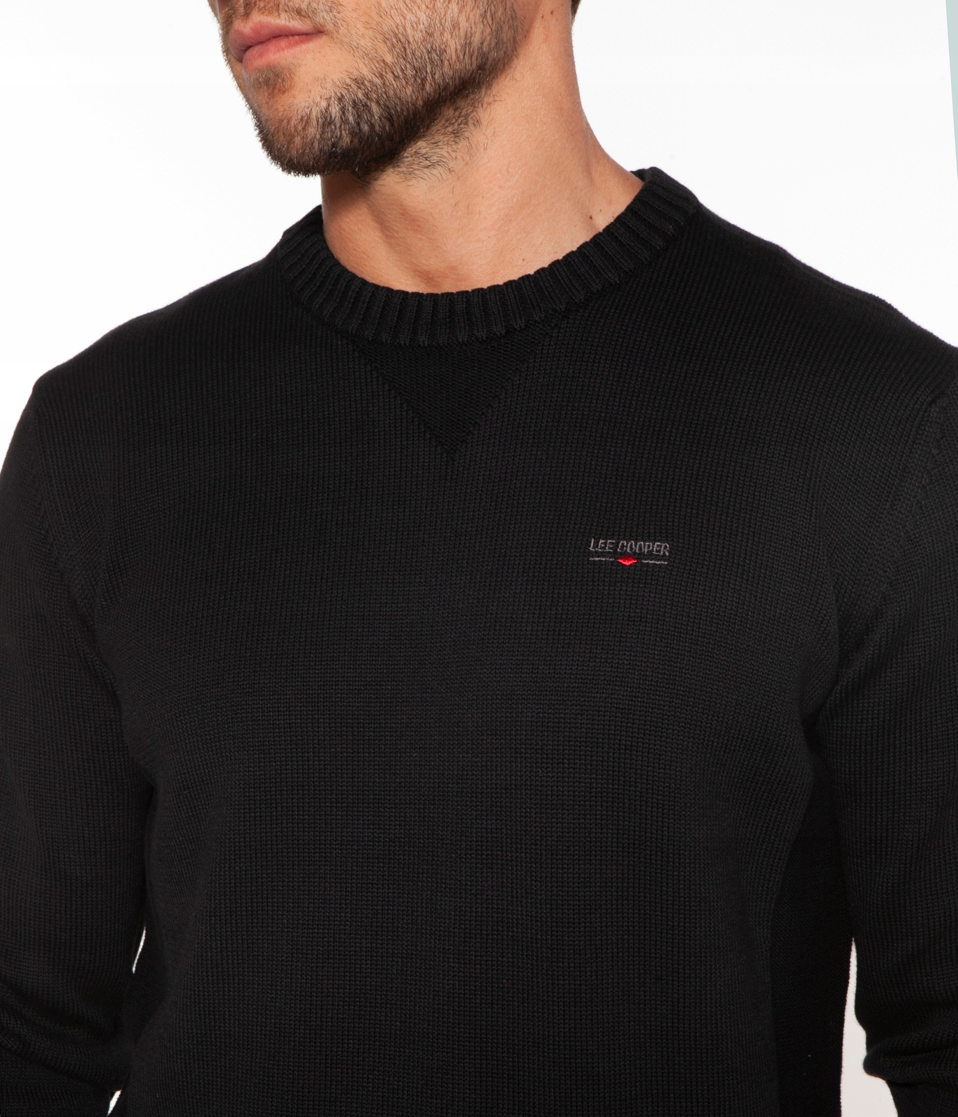 LEE COOPER Sweter męski BILL ORGANIC BLACK L Rozmiar L